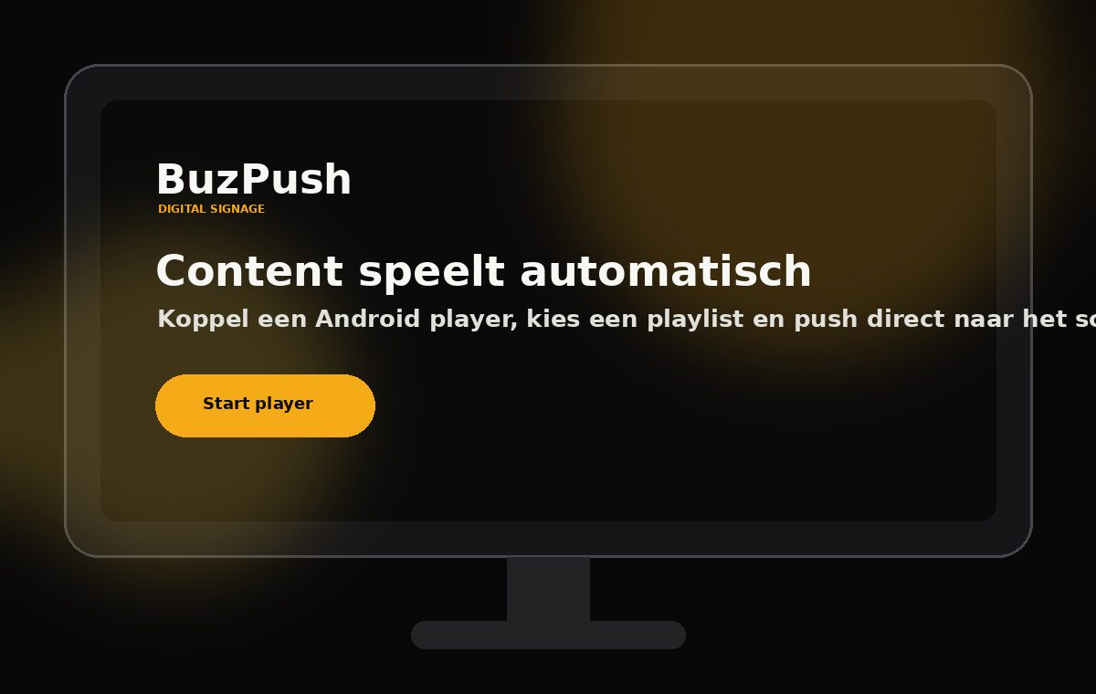 BuzPush player scherm