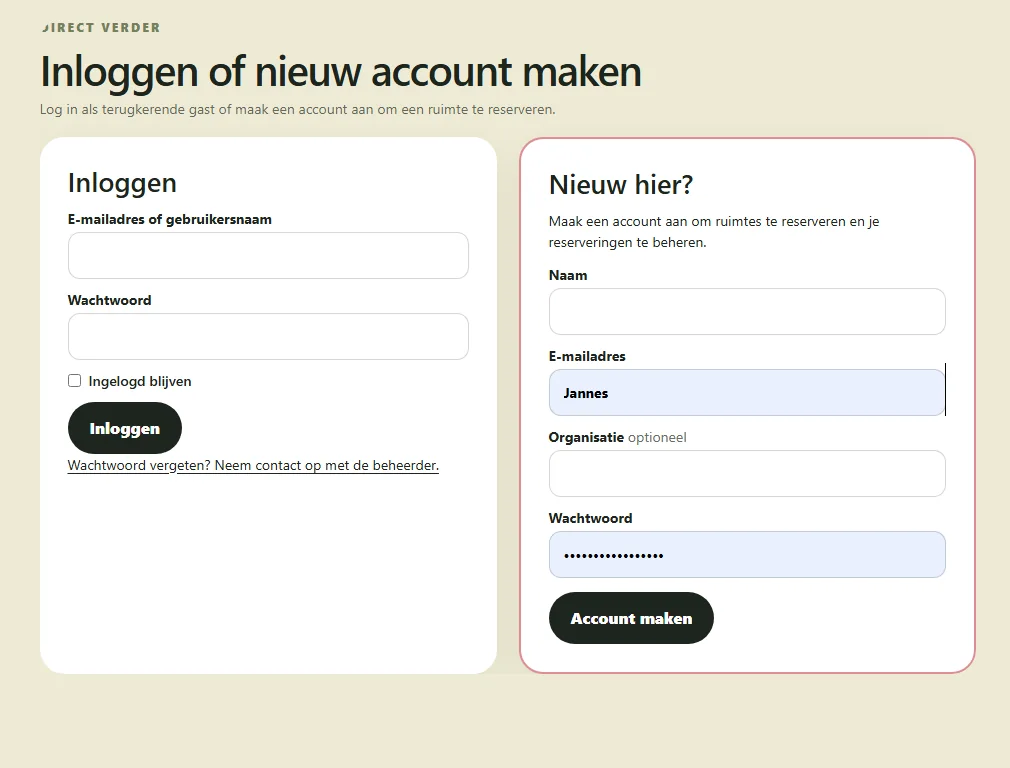 Buzmedia Room login and registration